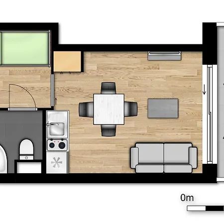 Semesterbostad Standard Studio For 4 People With Sofa Bed And Balcony